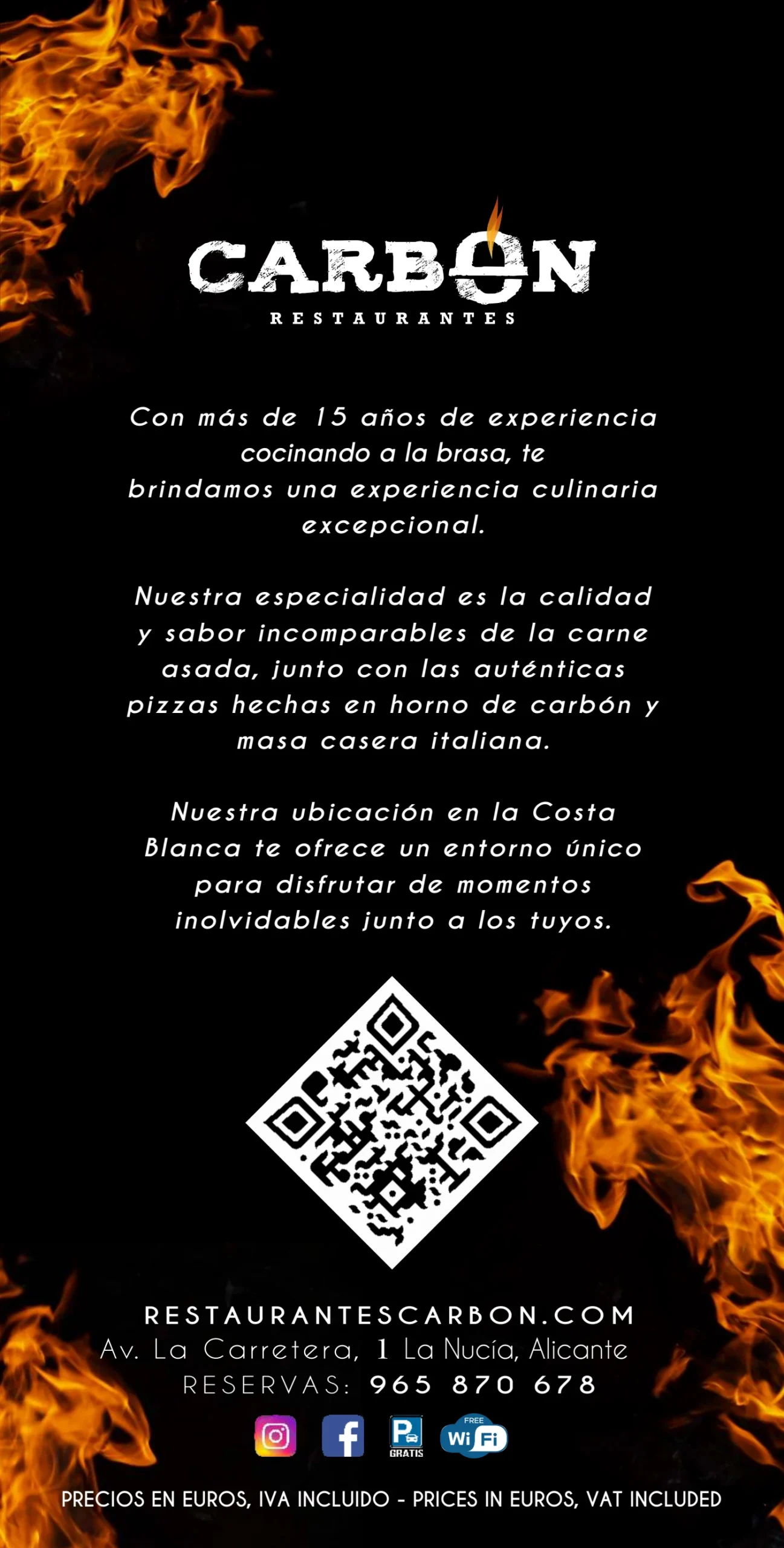 Carta El Carbón · Información del restaurante · Página 12